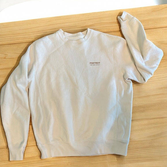 Foxtrot Market Tops - Foxtrot Market Cream Crewneck Sweatshirt Long Sleeve, Heavy weight, RARE | Sz S